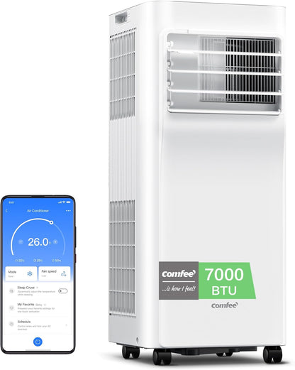 Comfee Breezy Cool 2.0 — climatiseur mobile connecté 7000 BTU 2,0 kW 3-en-1, R290, app, 25 m²