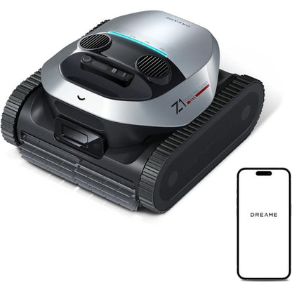 Dreame Z1 — robot piscine sans fil 180 m², 30 m³/h, fond parois ligne d'eau, 240 min, app