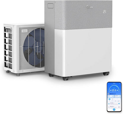 Midea PortaSplit — climatiseur split mobile réversible 12000 BTU 3,5 kW 4-en-1, WiFi, jusqu'à 42 m²